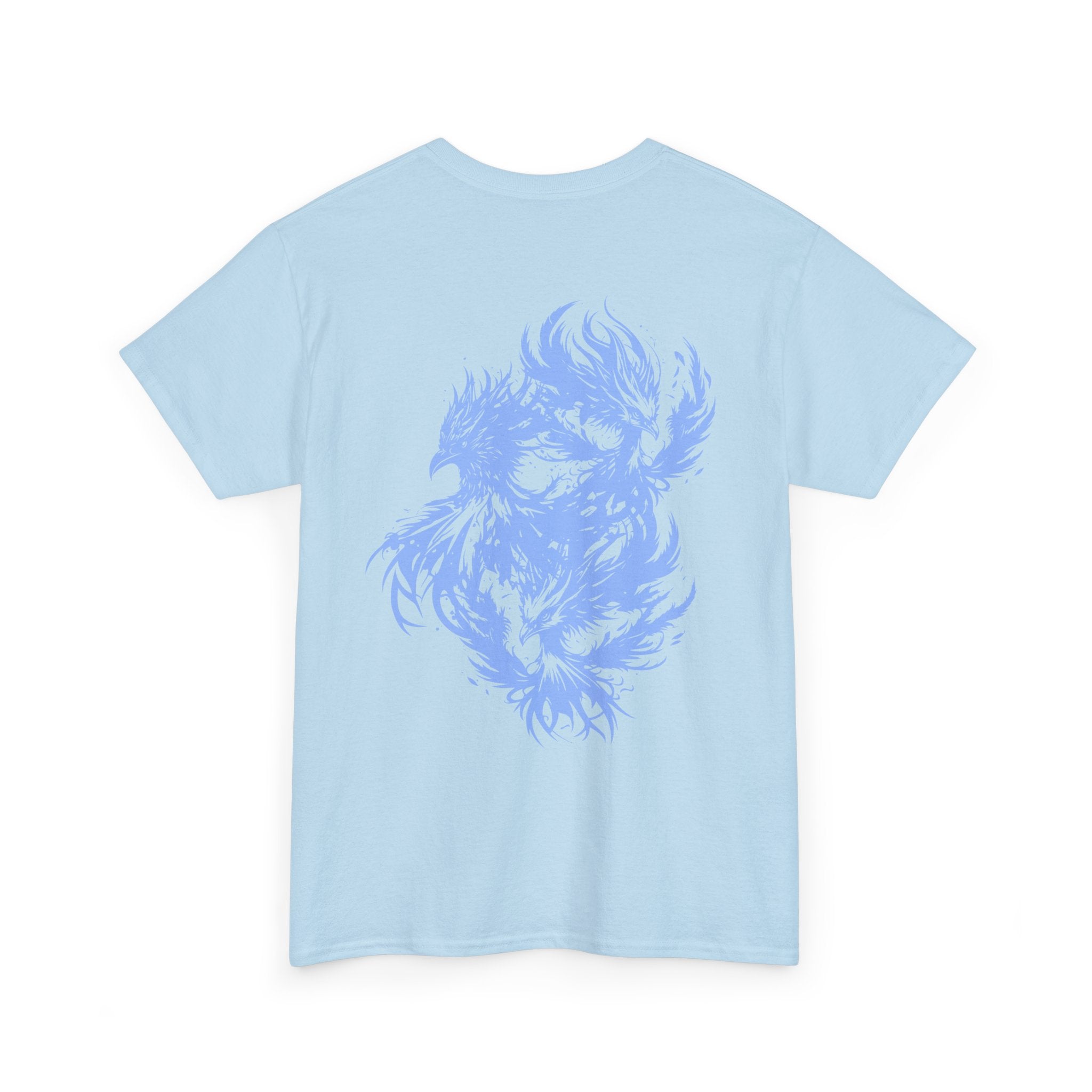 Blue Flame Birds Graphic T-Shirt