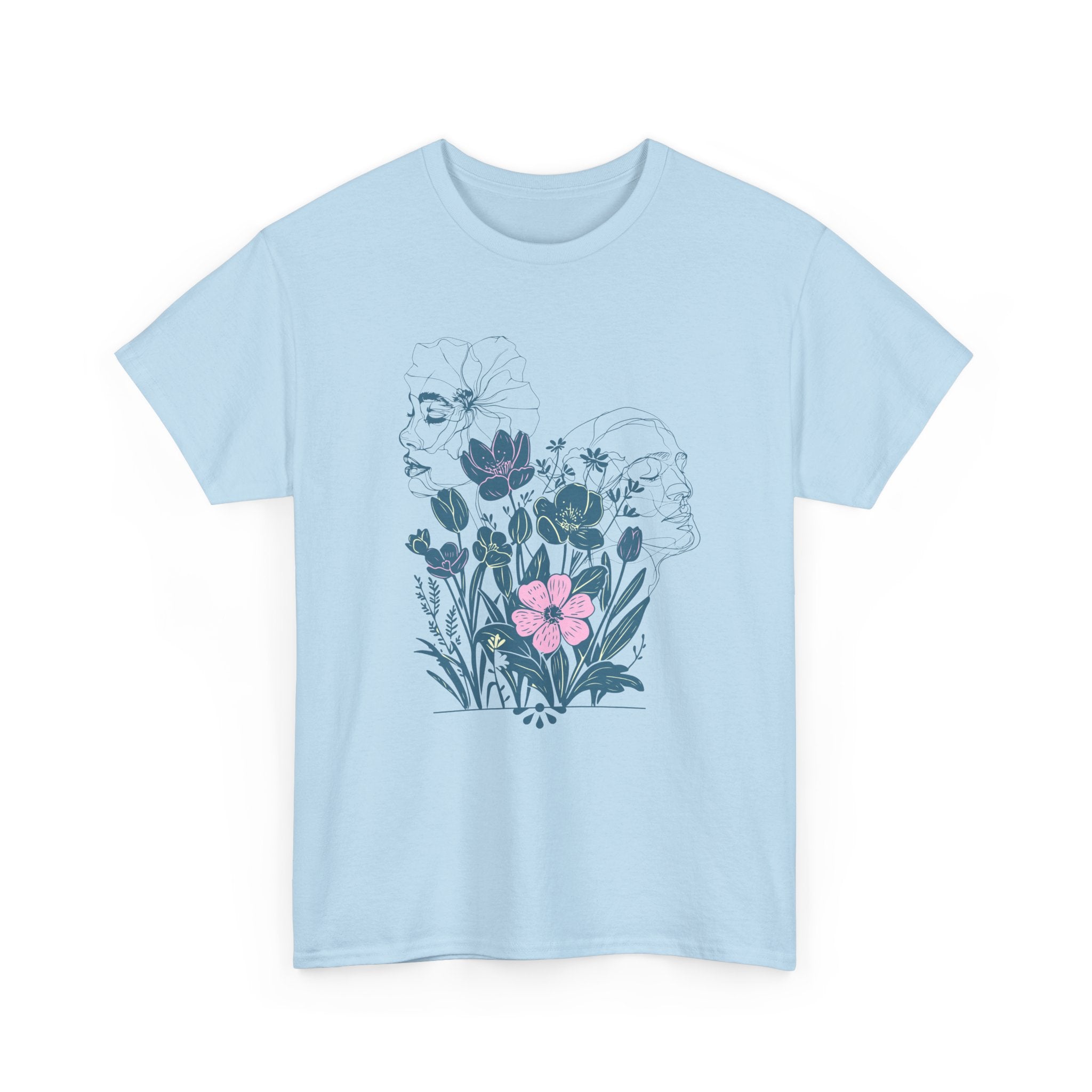 Botanical Face Art T-Shirt