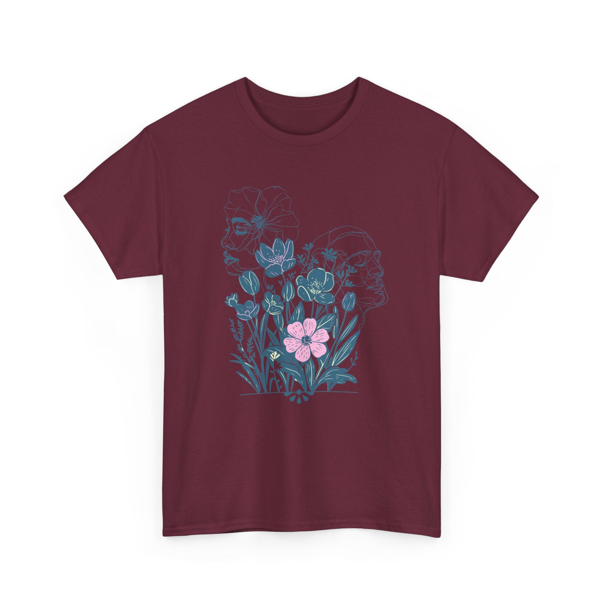 Botanical Face Art T-Shirt