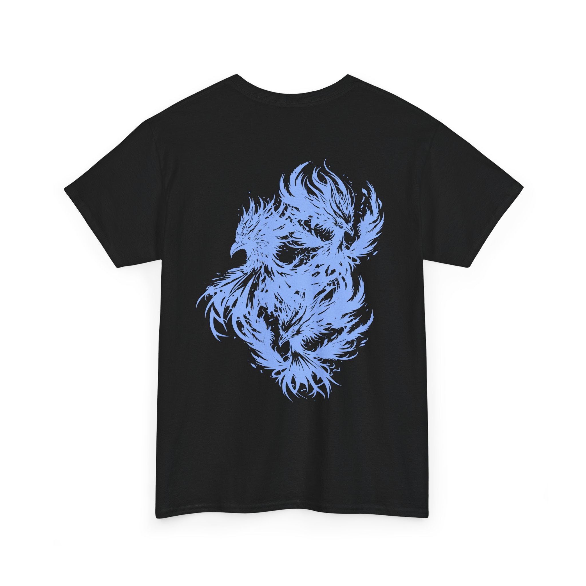 Blue Flame Birds Graphic T-Shirt