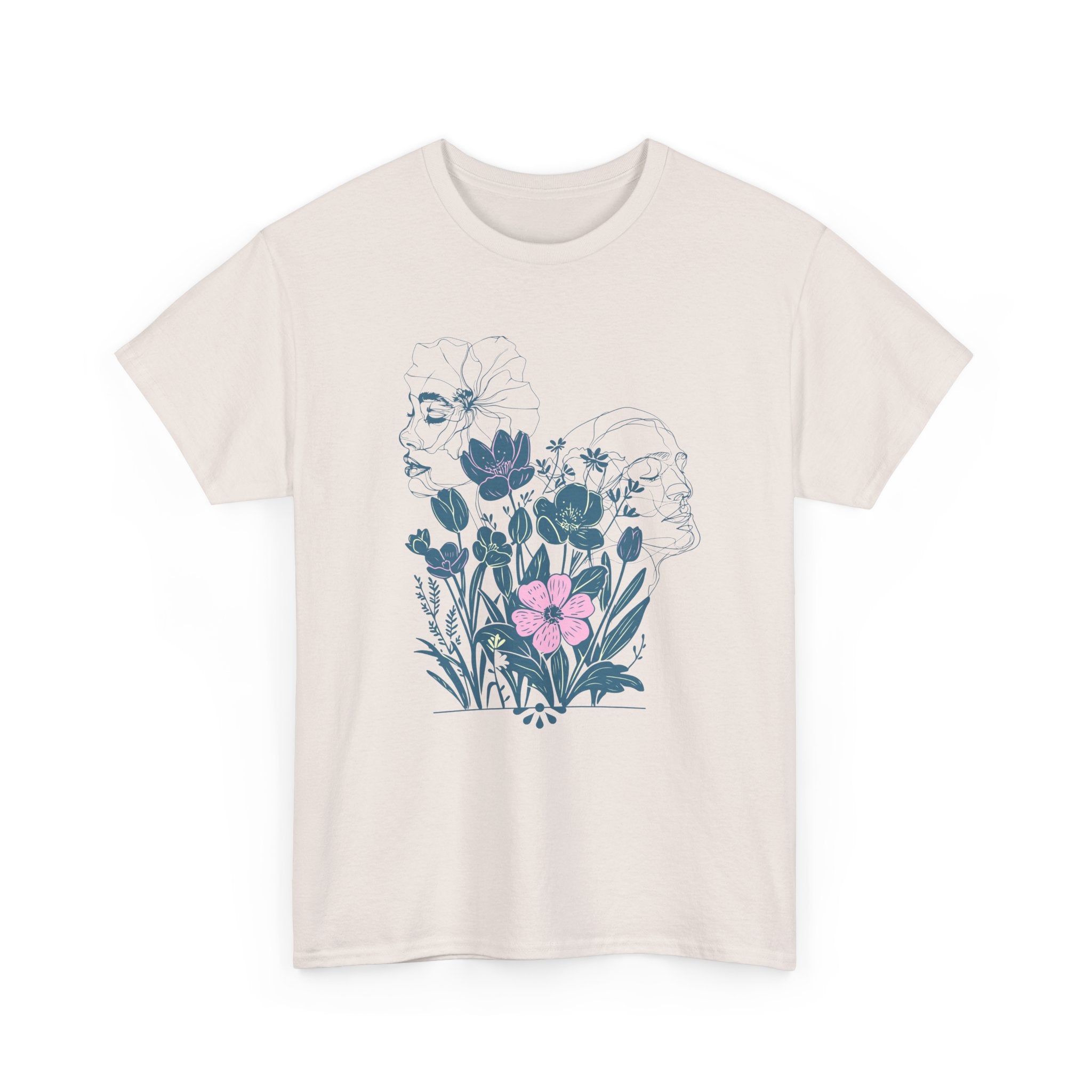Botanical Face Art T-Shirt
