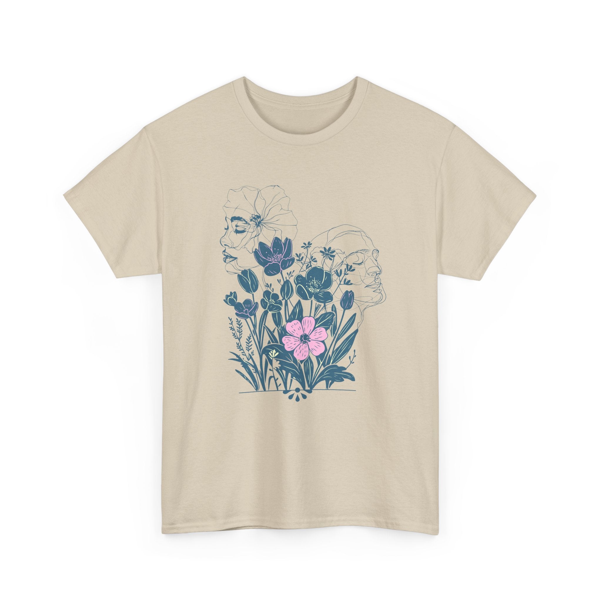 Botanical Face Art T-Shirt