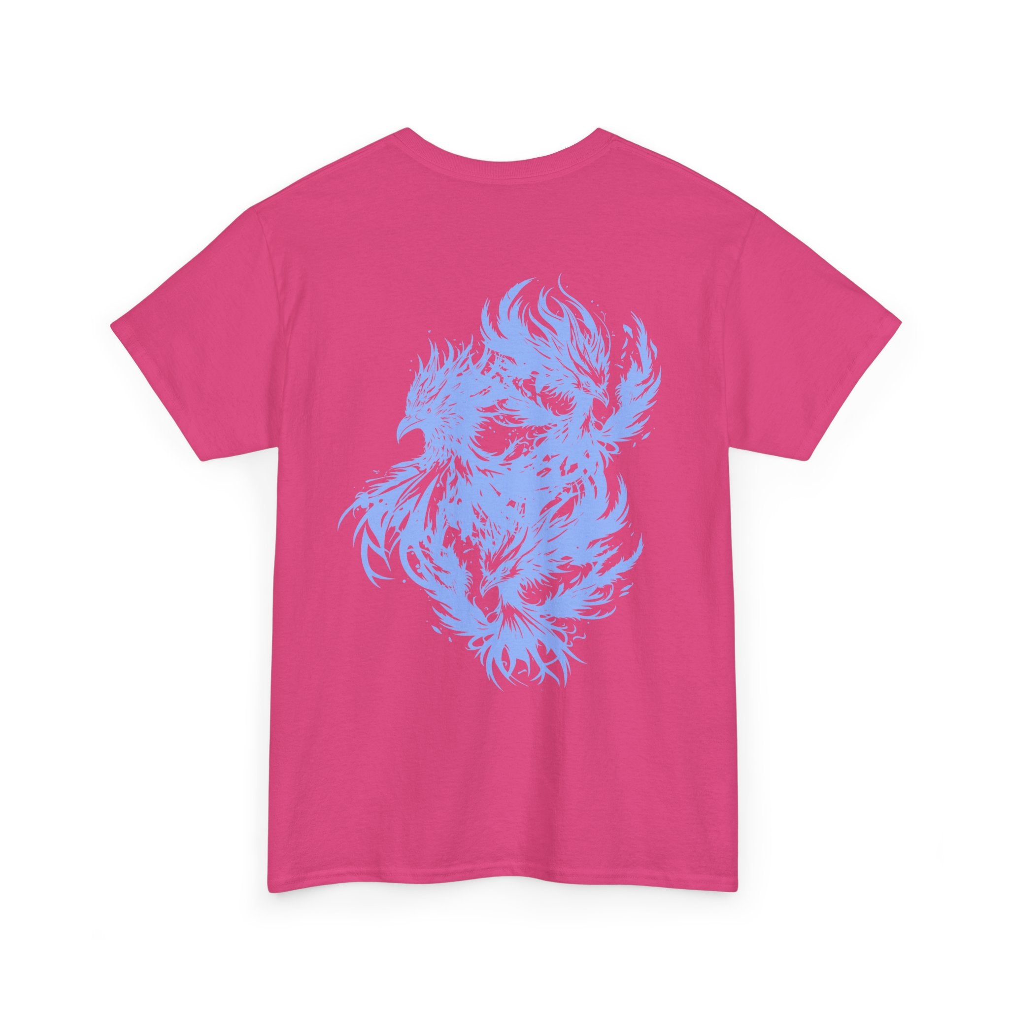 Blue Flame Birds Graphic T-Shirt