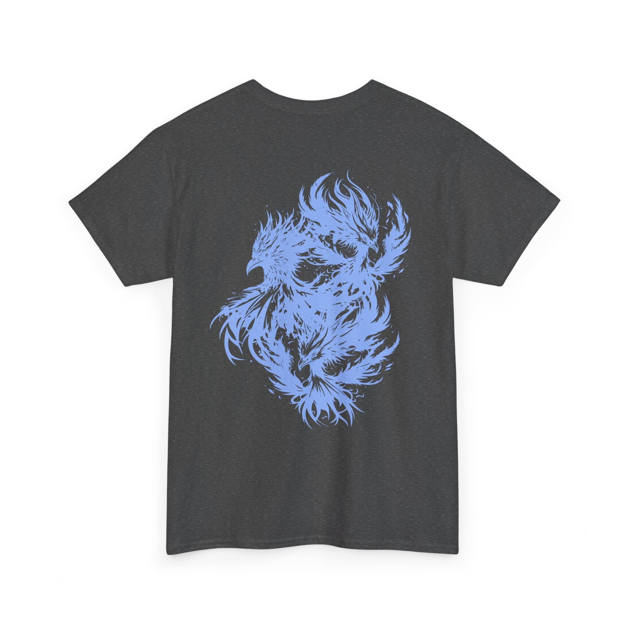 Blue Flame Birds Graphic T-Shirt