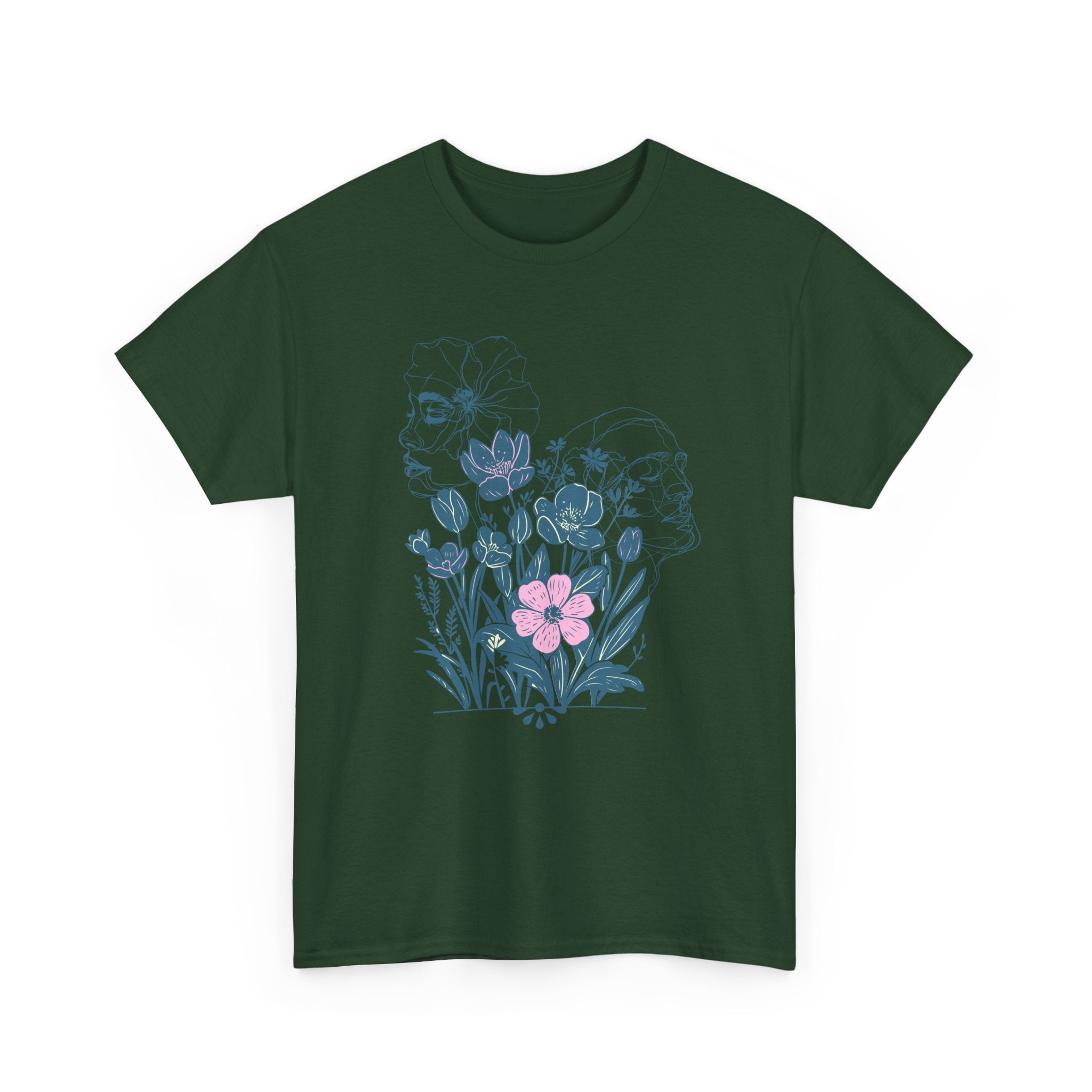 Botanical Face Art T-Shirt