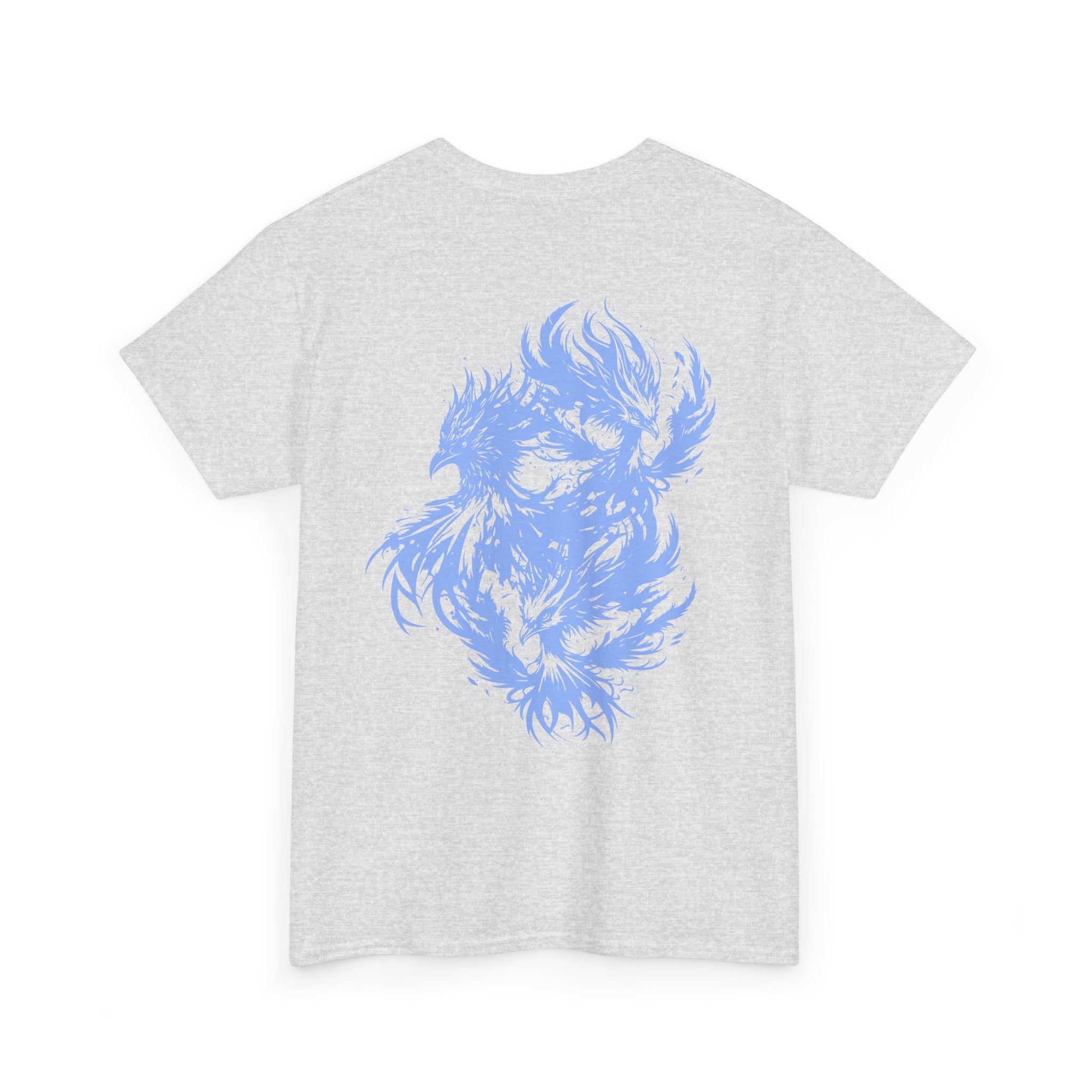 Blue Flame Birds Graphic T-Shirt