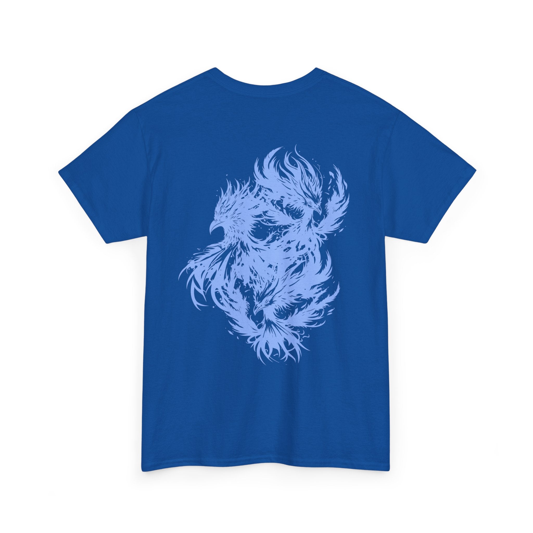 Blue Flame Birds Graphic T-Shirt