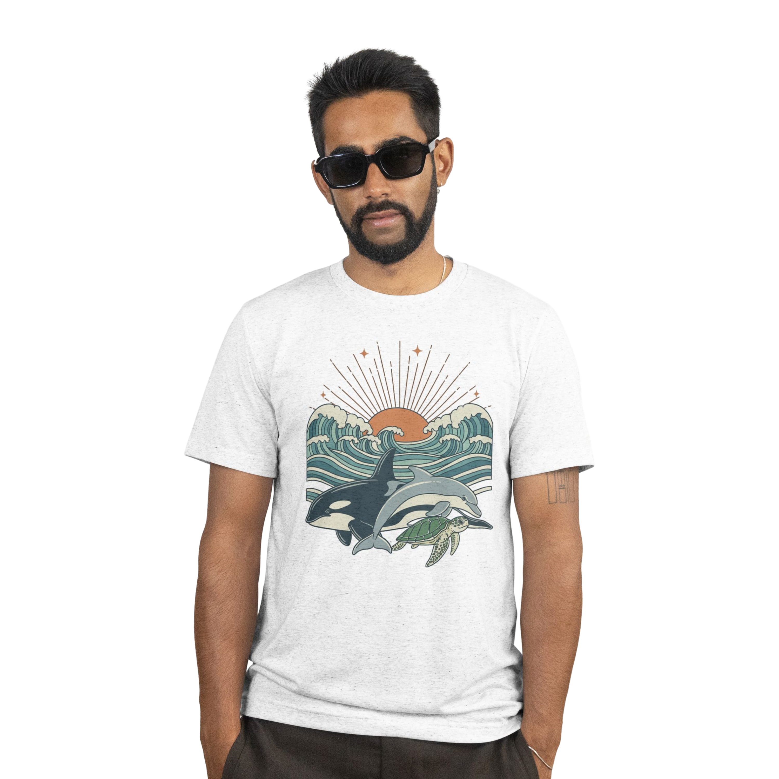 Vintage Ocean Sunset T-Shirt