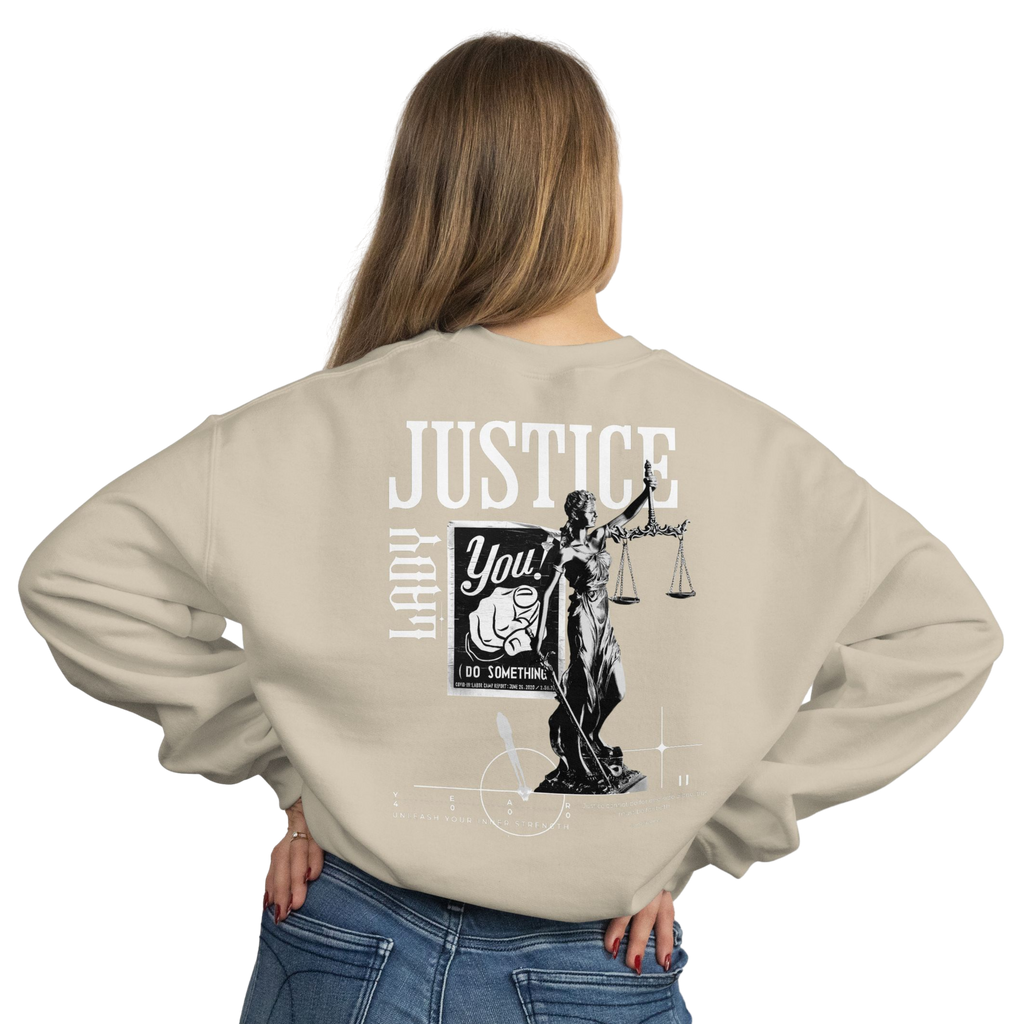 Lady Justice Collage Sweatshirt