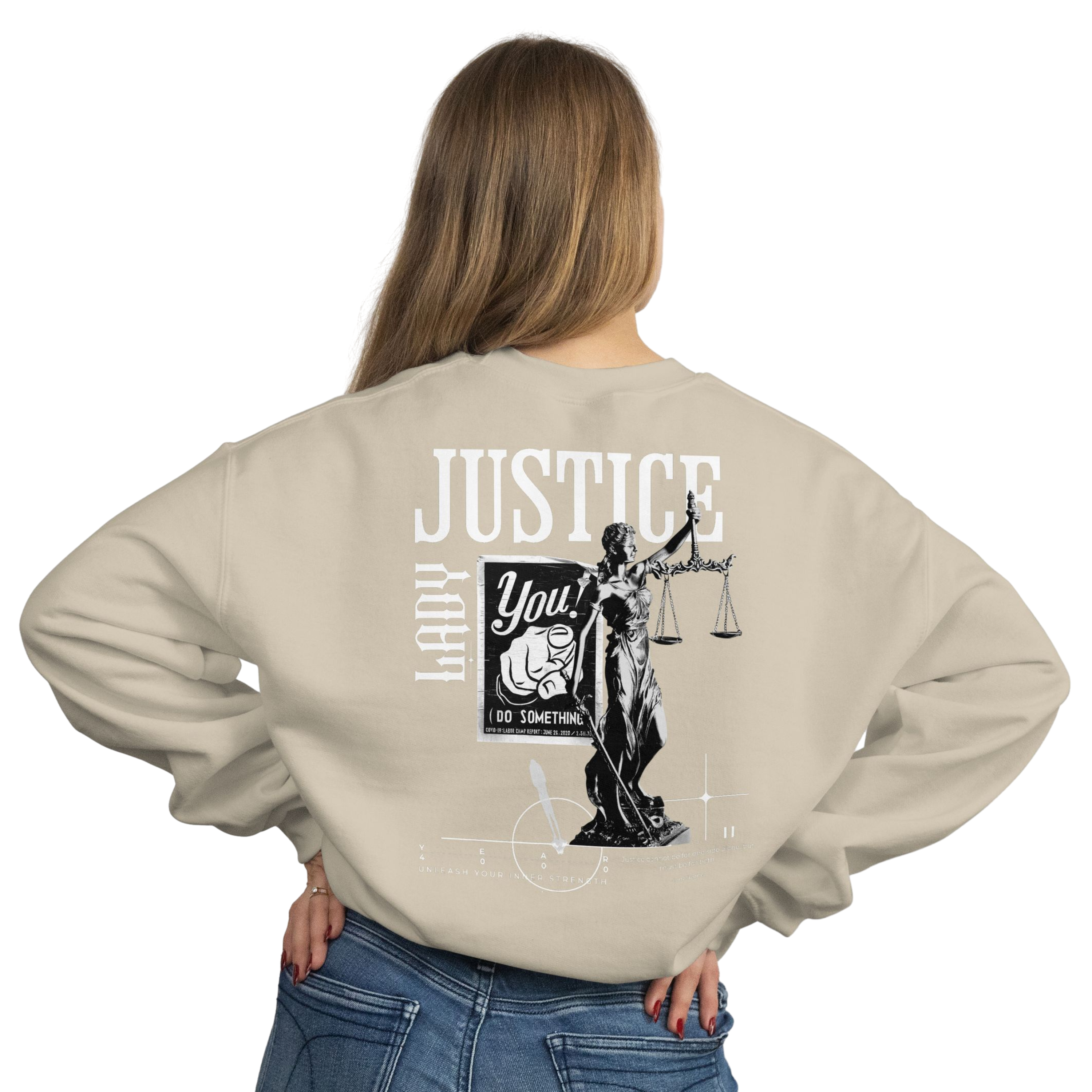 Lady Justice Collage Sweatshirt