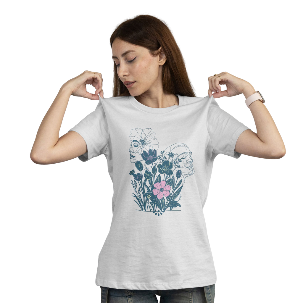 Botanical Face Art T-Shirt