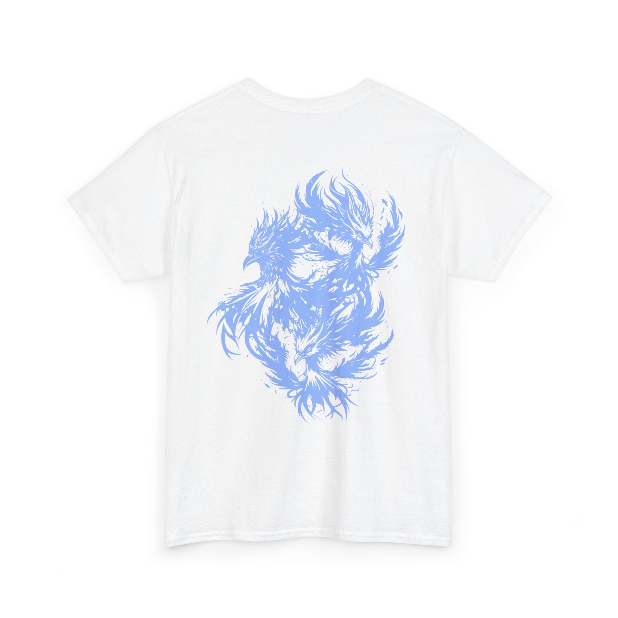 Blue Flame Birds Graphic T-Shirt