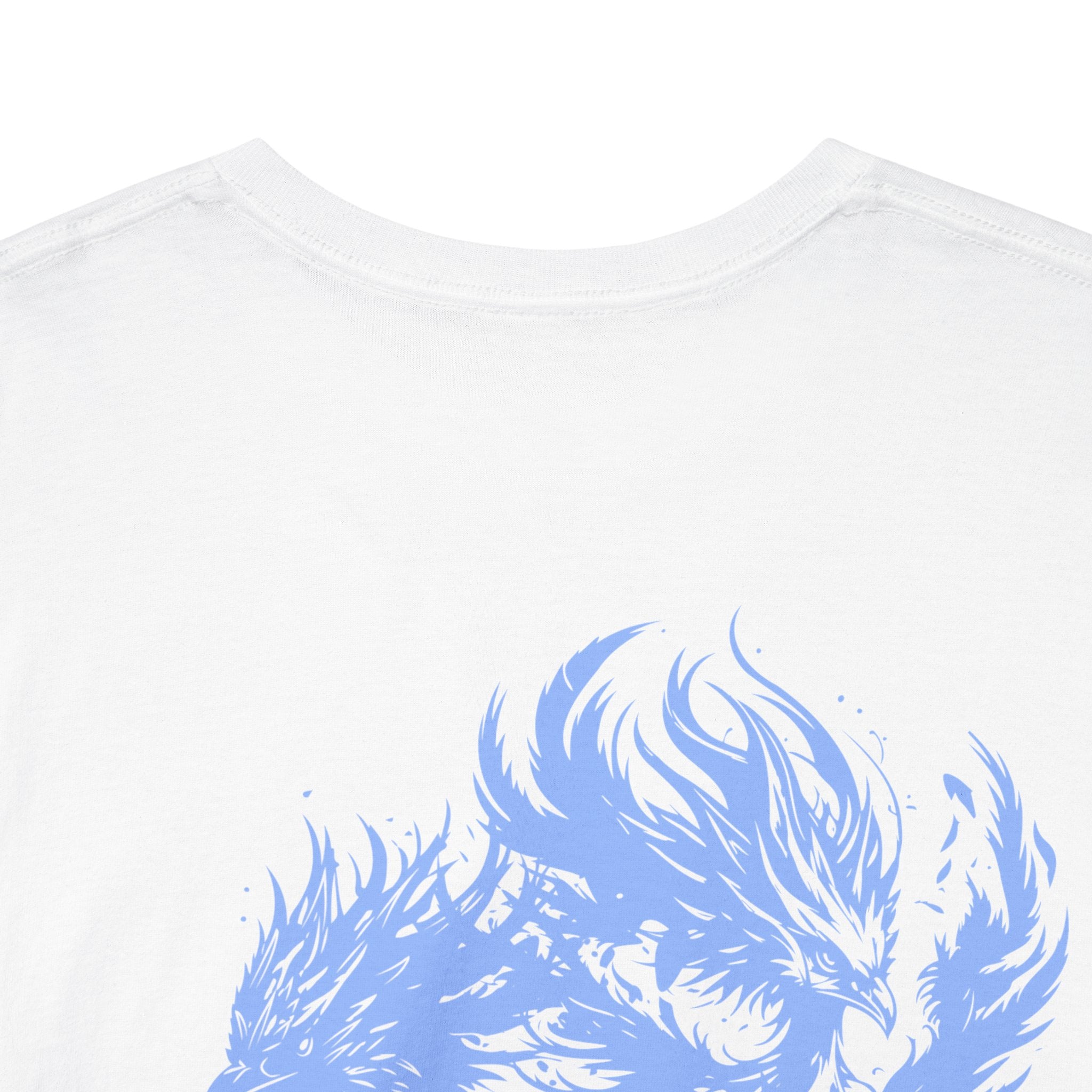 Blue Flame Birds Graphic T-Shirt