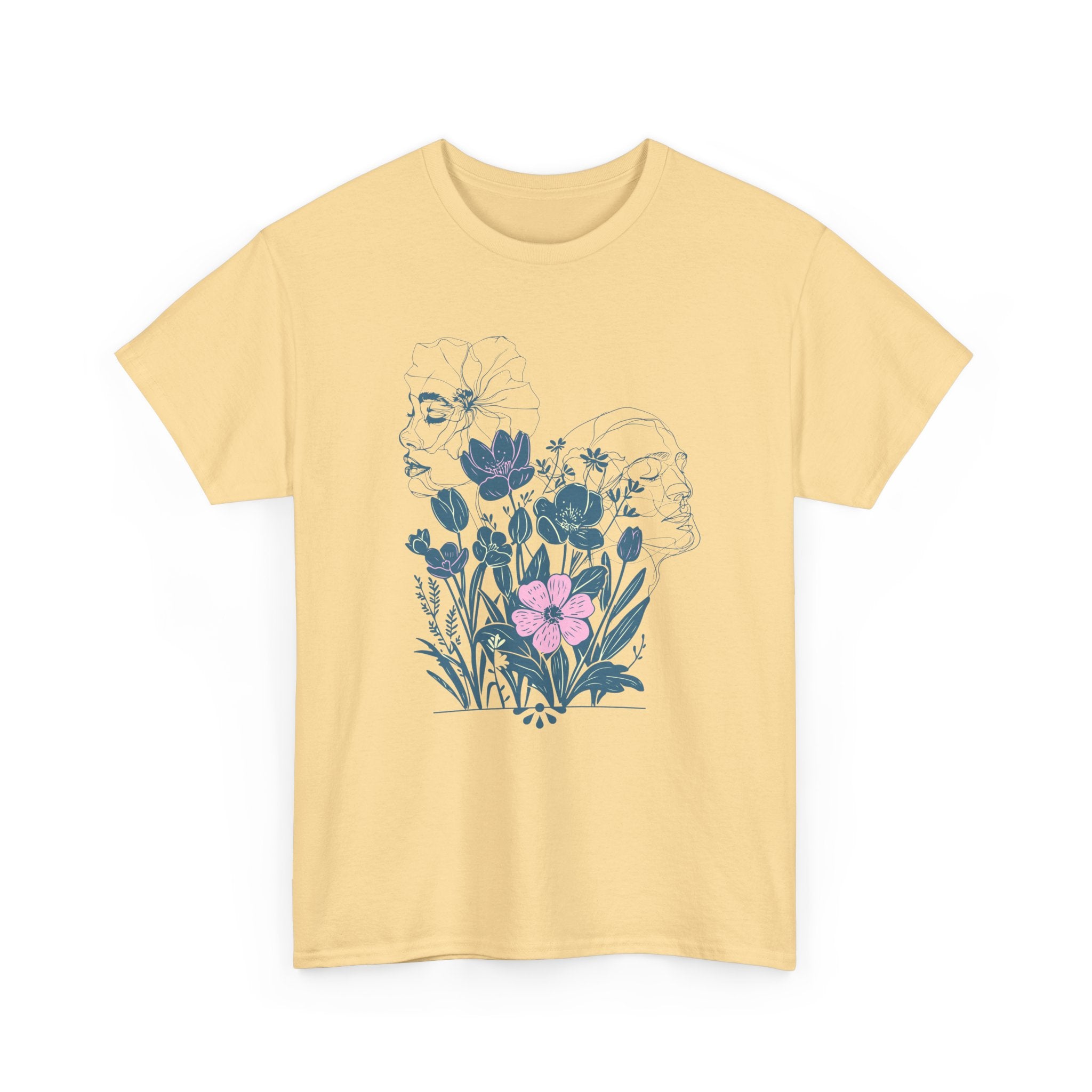 Botanical Face Art T-Shirt