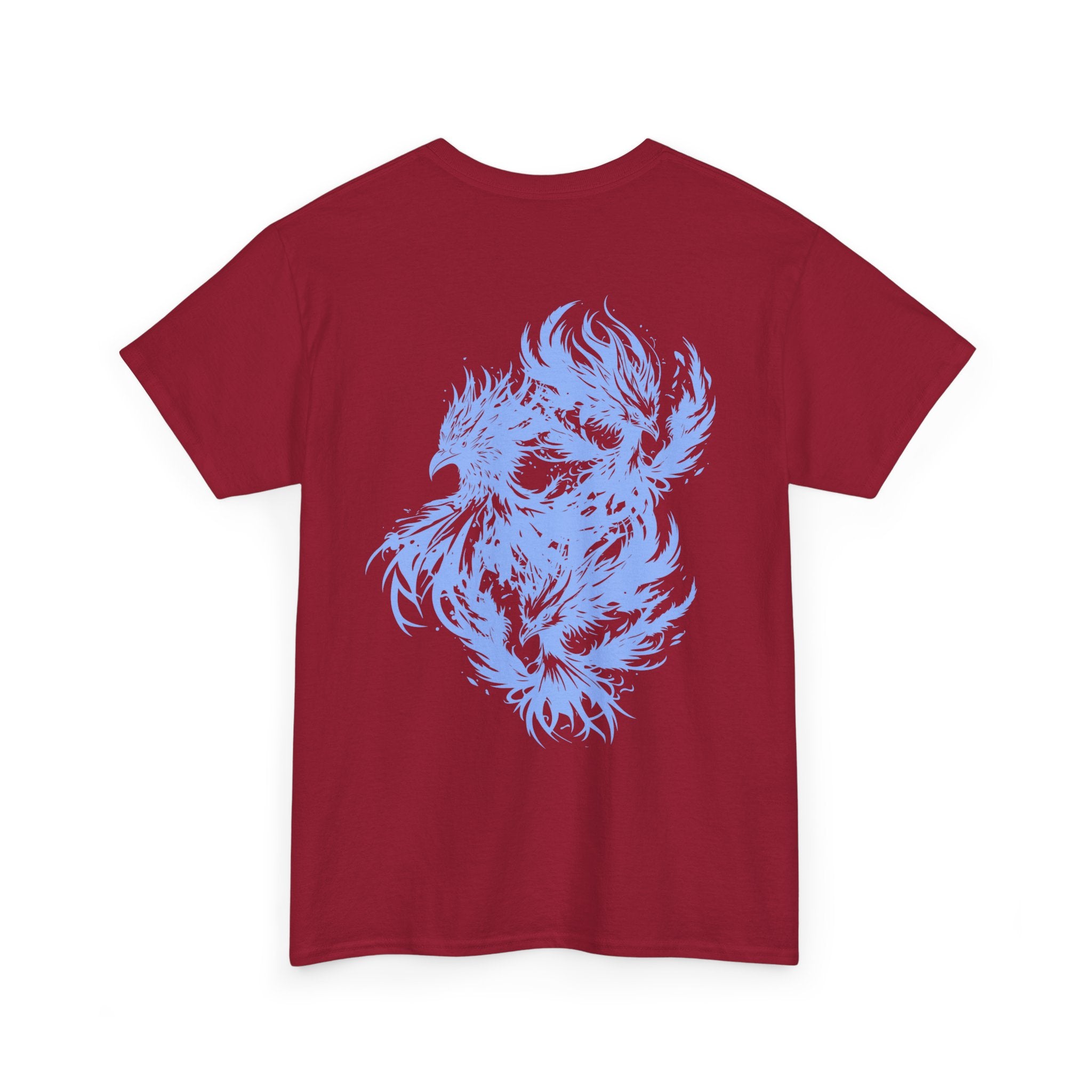 Blue Flame Birds Graphic T-Shirt