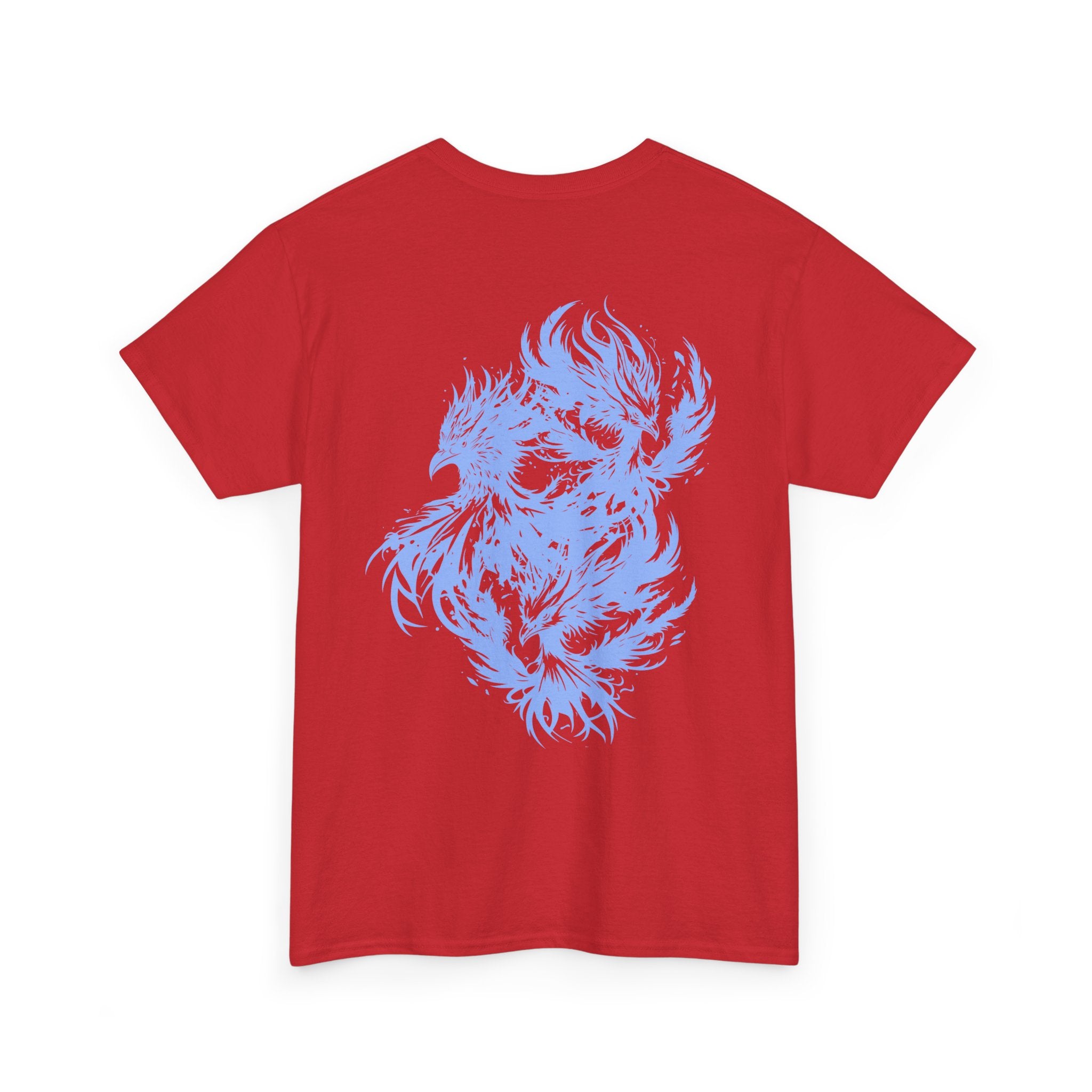 Blue Flame Birds Graphic T-Shirt