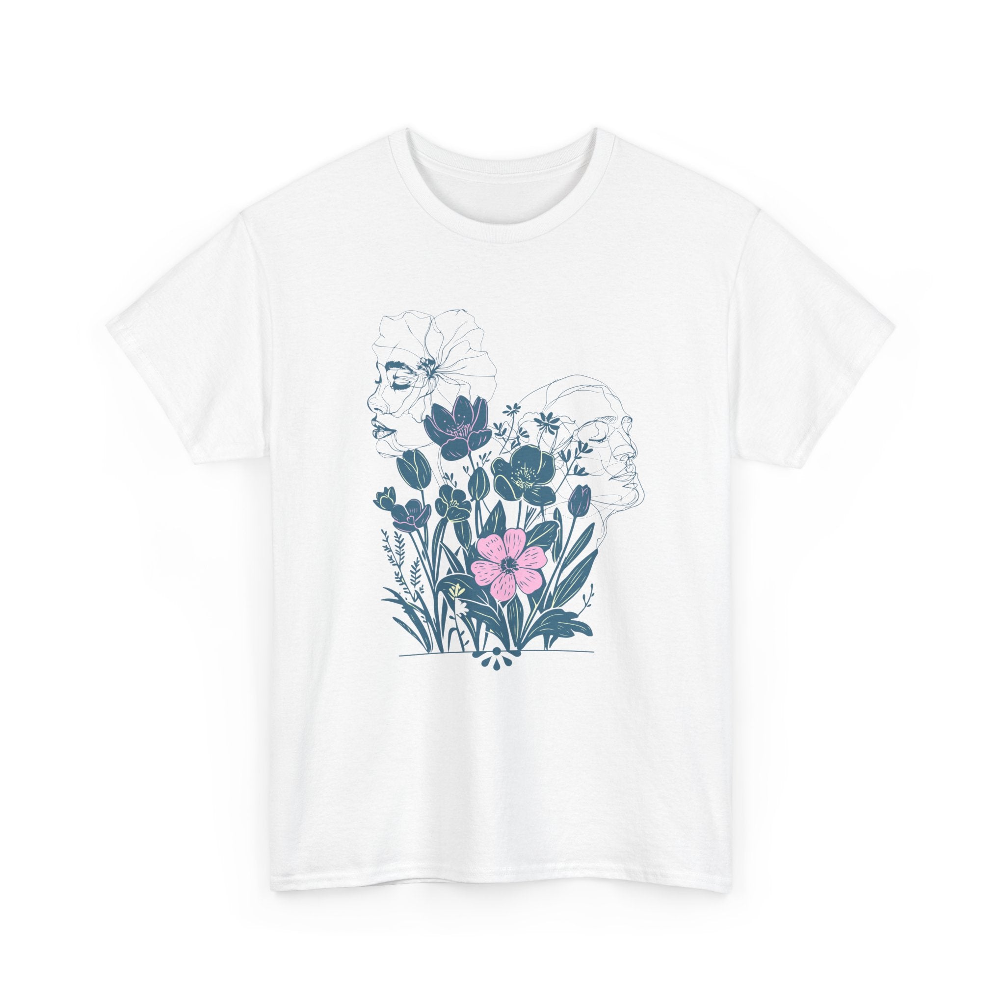 Botanical Face Art T-Shirt